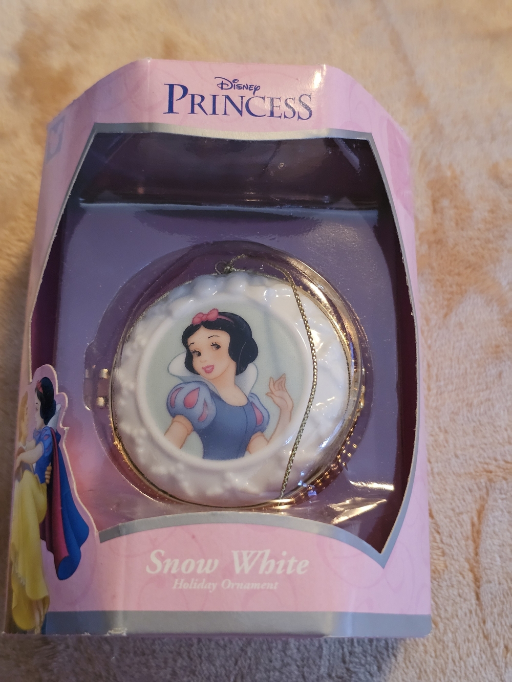 Disney Princess Snow White Holiday Ornament - Pink & White (Locket)